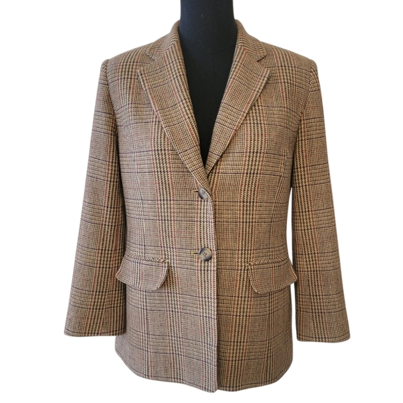 Talbots Jackets & Blazers - Talbots Vintage Plaid Blazer Jacket Size 6 Petite